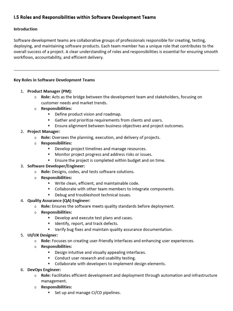 SW Org Unit 1 (1.5-1.6) | PDF | Agile Software Development | Software ...