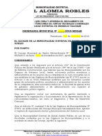 Reglamento de Organización y Funciones de Juntas Vecinales Comunales de Dist. Daniel Alomia Robles