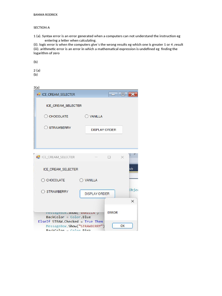 Rodrick Banwa Prac Test | PDF | Computing | Computer Engineering