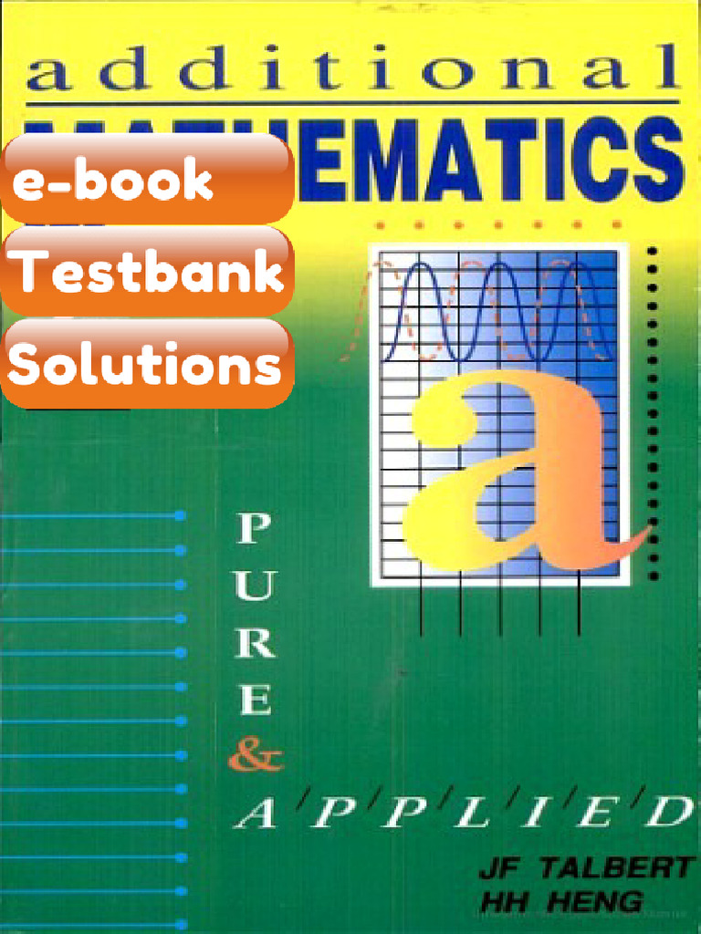 Additional Mathematics Pure and Appl 6th Ed Edition J Talbert eBook ...