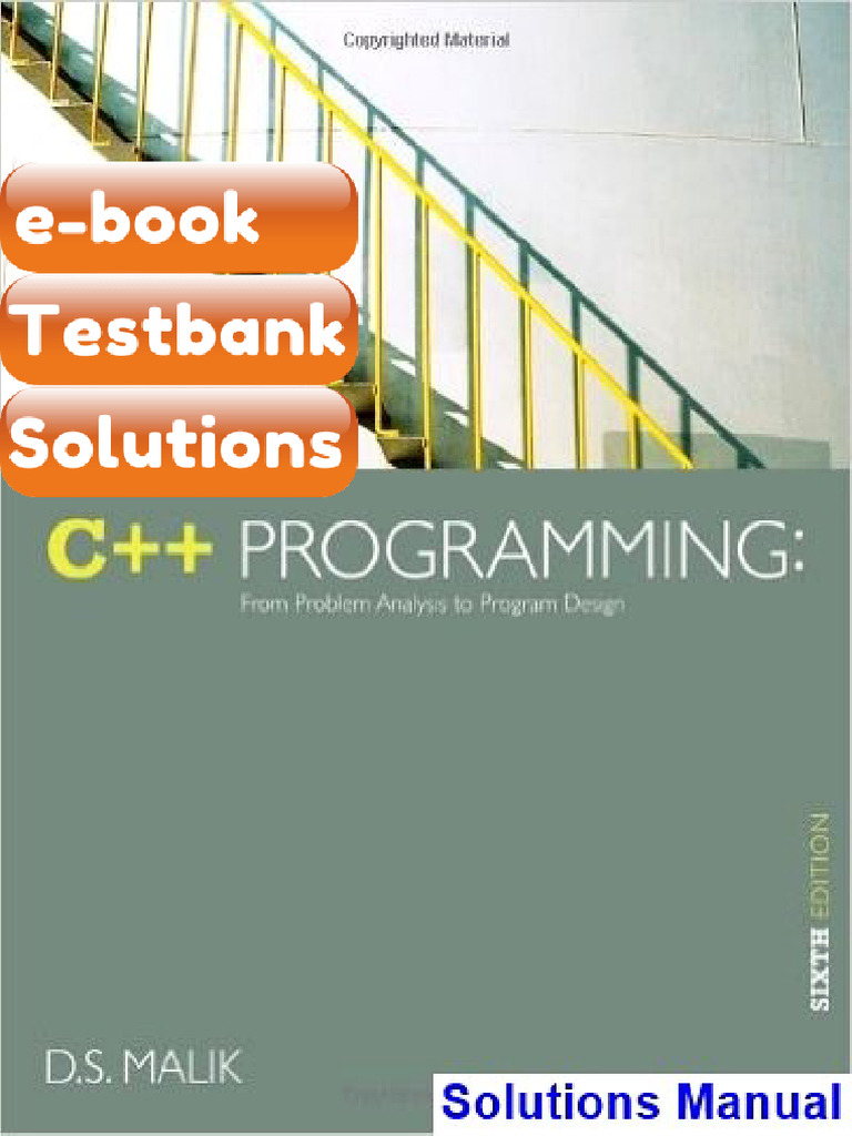 C Programming From Problem Analysis To Program Design 6th Edition Malik ...