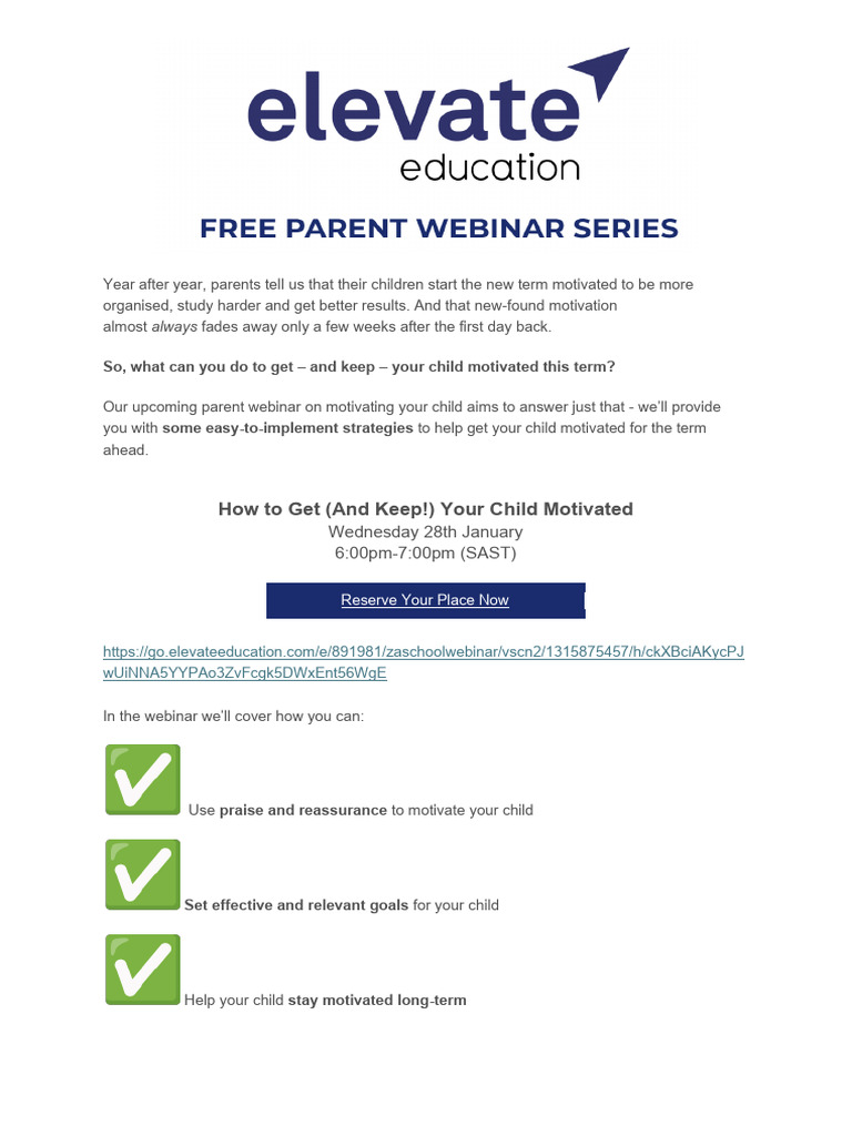 Elevate Education Flyer | PDF