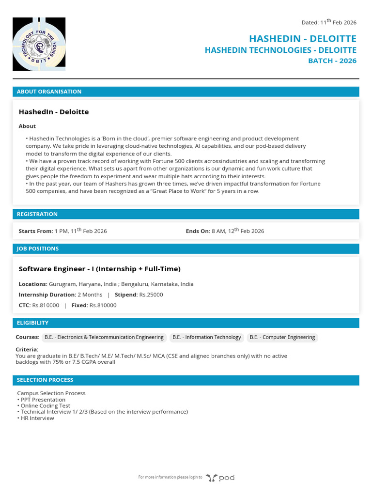 Hashedin Technologies - Deloitte (1) | PDF