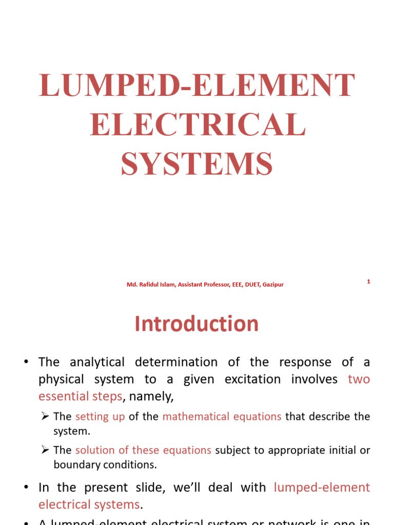 Lumped-Element Electrical Systems | PDF | Inductor | Inductance