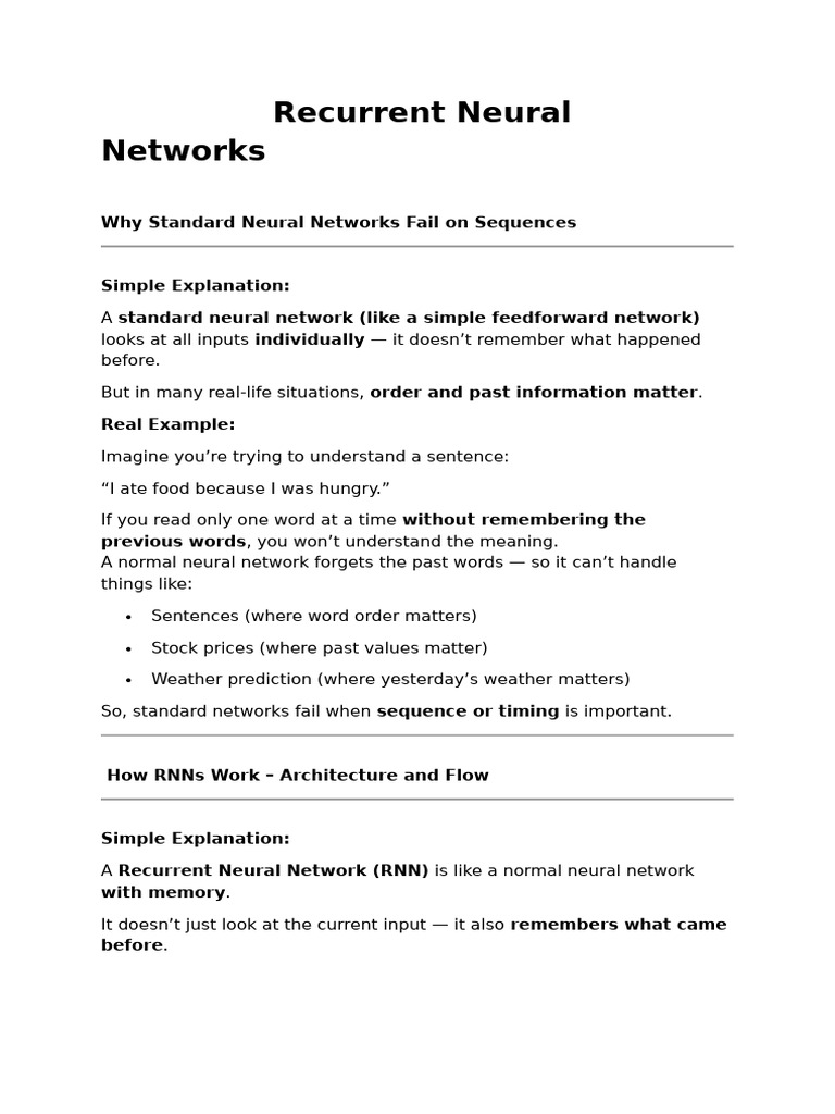 Recurrent Neural Network | PDF