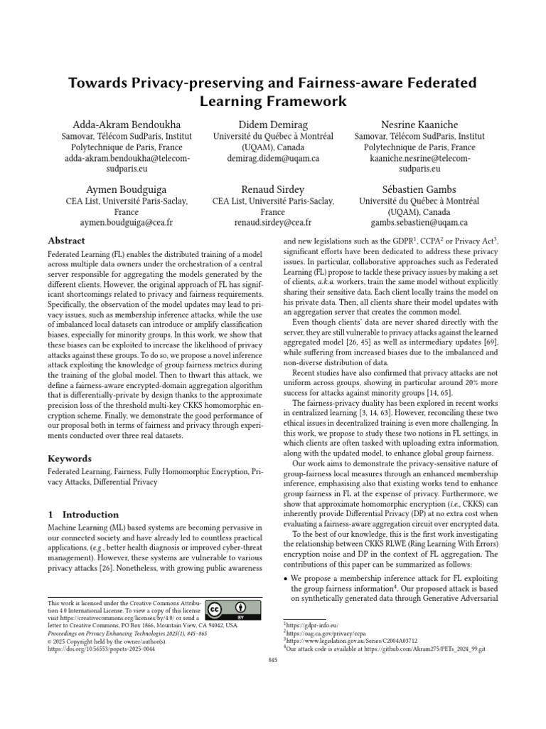 Towards Privacy-Preserving and Fairness-Aware Federated Learning ...