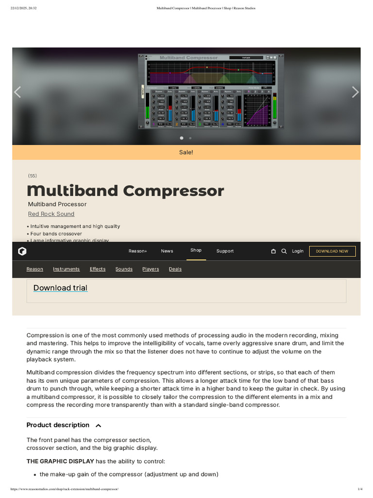 Multiband Compressor - Multiband Processor - Shop - Reason Studios ...