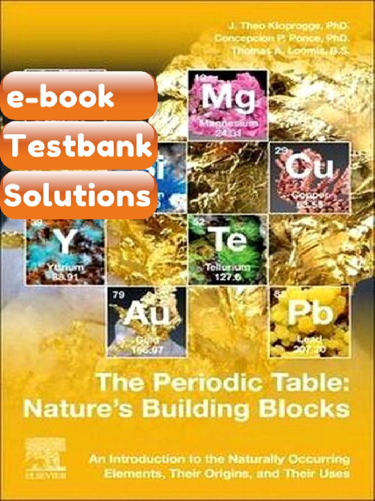 The Periodic Table Natures Building Blocks an Introduction to the ...