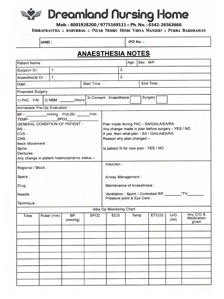 Anaesthesia Notes (P-1) (2 Files Merged) | PDF