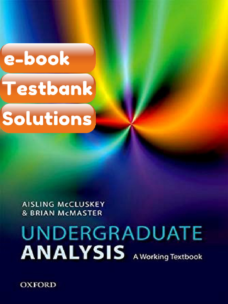 Ebook & Testbank Undergraduate Analysis Working Textbook | PDF ...