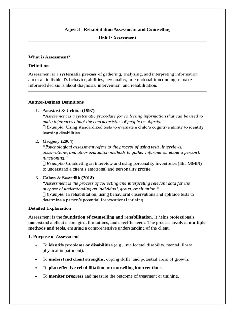 Paper 3 I & Ii | PDF | Educational Assessment | Psychotherapy