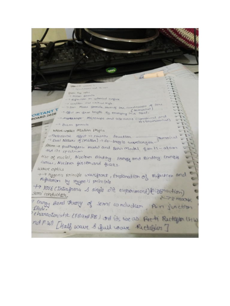 Class 12th Physics Imp Notes of Kvs | PDF