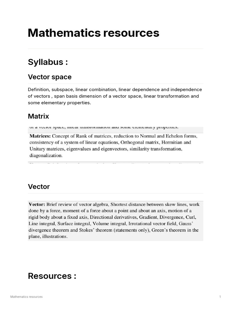 Maths Resources | PDF