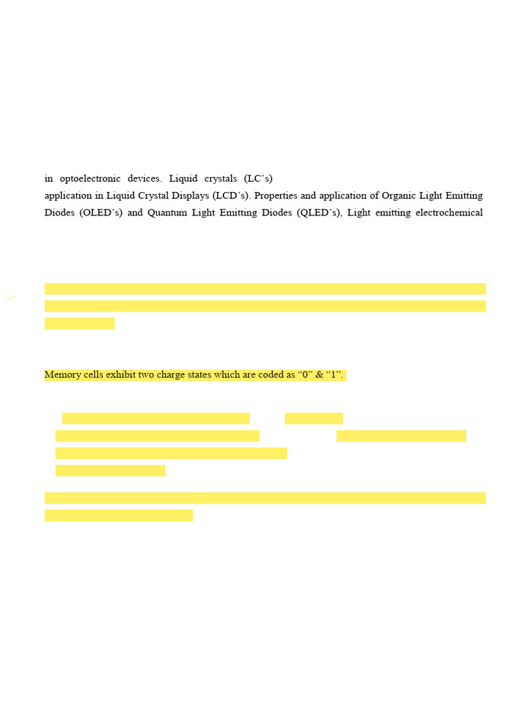 MODULE II CSE - Materials For Memory and Display Systems | PDF | Liquid ...