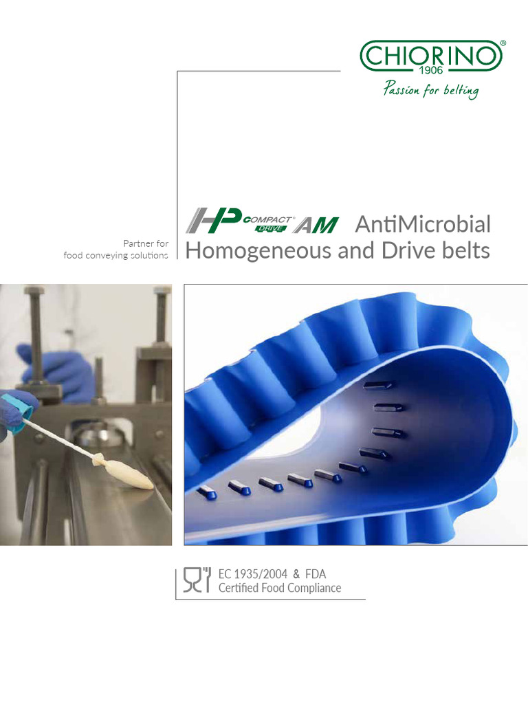 Chiorino Antimicrobial HP Compact Drive Homogeneous Belts-En | PDF ...