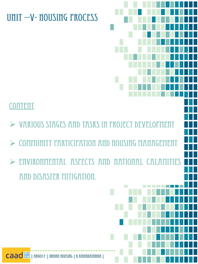 2-UNIT -V- HOUSING PROCESS | PDF
