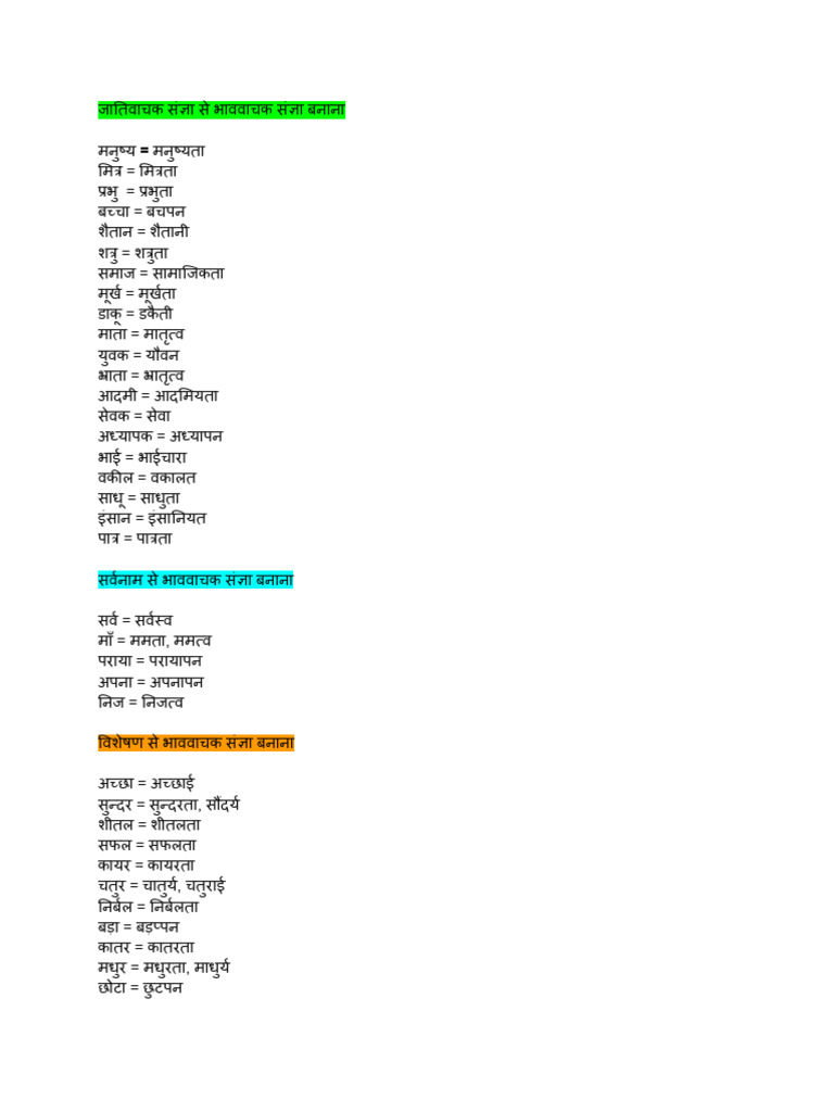 Hindi Sangya | PDF