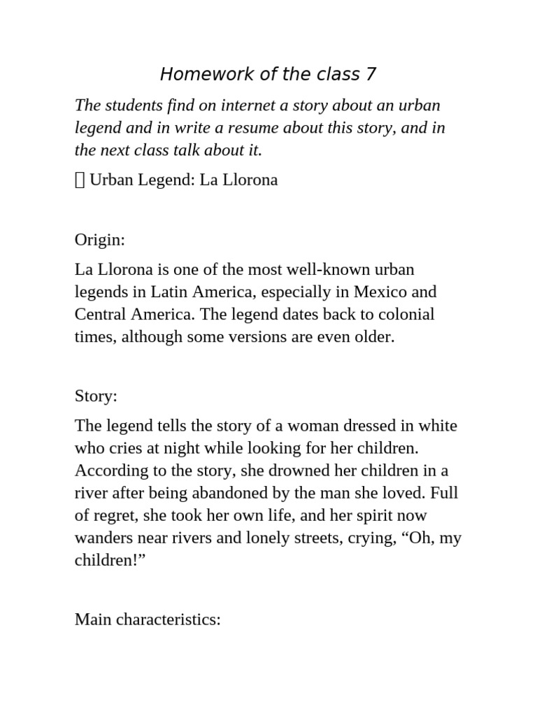 Homework of The Class 7 | PDF