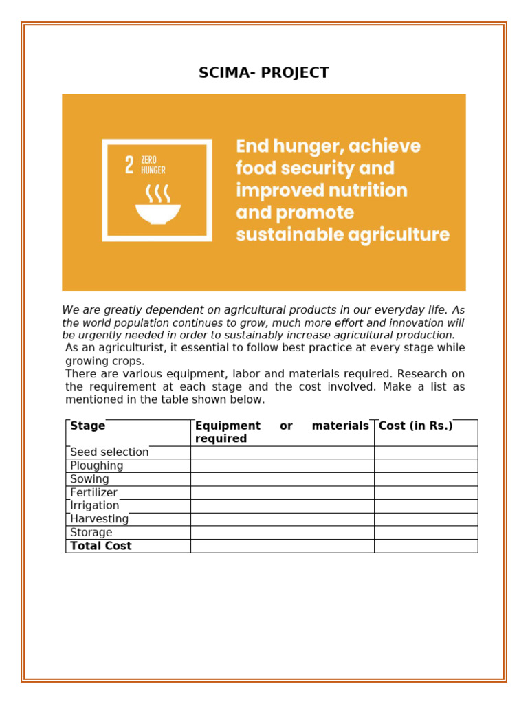 Updated Scima Project 2025-26 | PDF | Agriculture