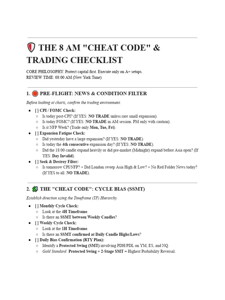 Professional Trading Rulebook TTFM GXT | PDF