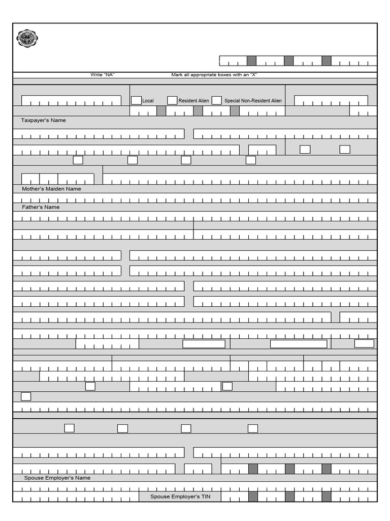 BIR Form 1902 January 2018 ENCS (For New TIN Registration) 1 | PDF ...