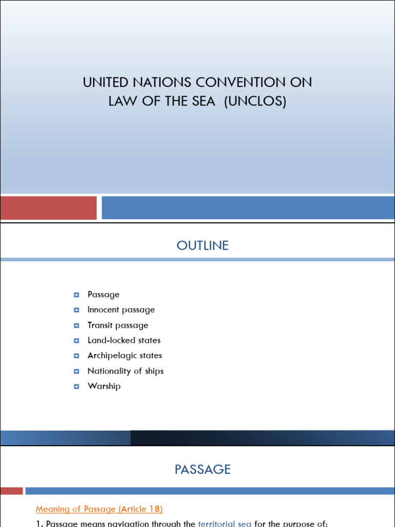 Lec 4 - Unclos | PDF | Territorial Waters | Oceans