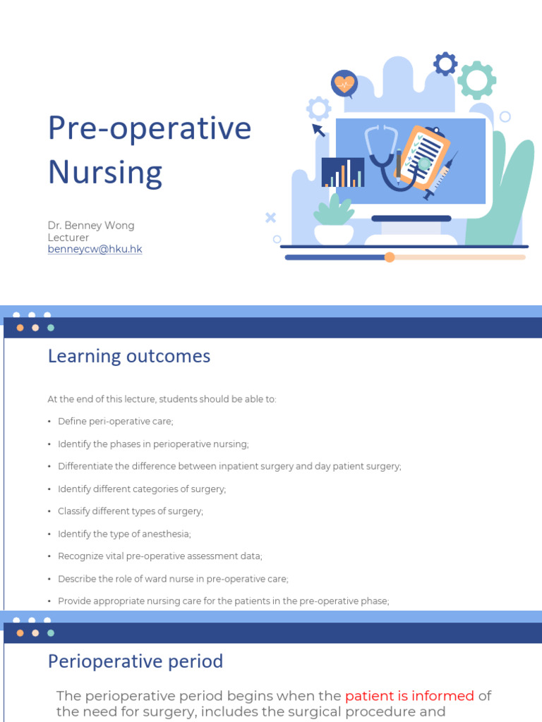 Pre-Operative Nursing 2025 | PDF | Anesthesia | Surgery