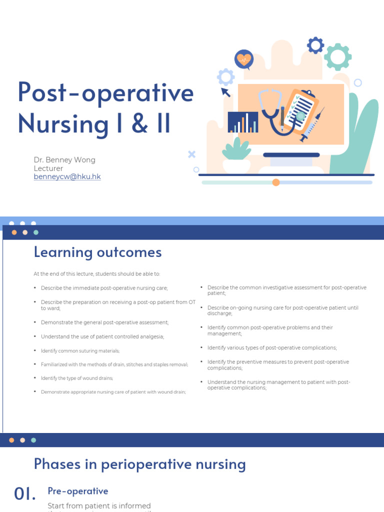 Post-Op Nursing 2025 | PDF | Surgical Suture | Wound