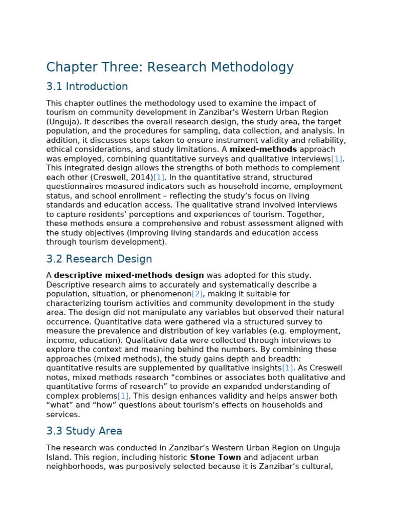 Chapter Three - Research Methodology Finally | PDF | Survey Methodology ...