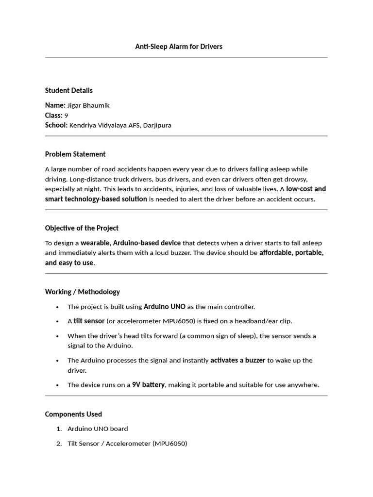Driver Sleep | PDF