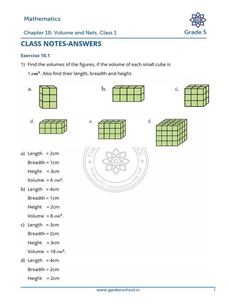 AK CN Grade+5 Mathematics Chapter+10 | PDF