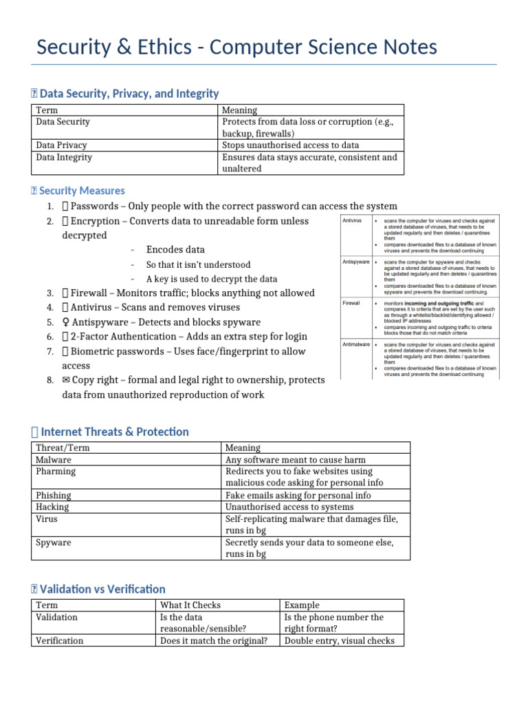 Beautiful CS Security Notes | PDF | Malware | Computer Security