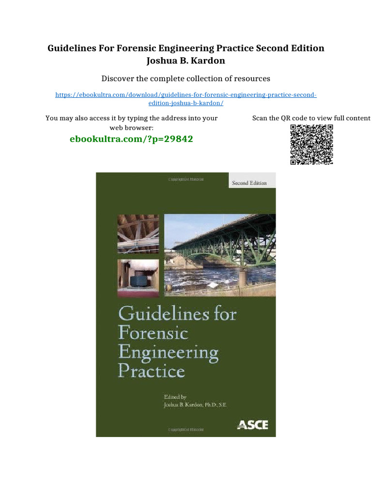 Guidelines For Forensic Engineering Practice Second Edition Joshua B ...