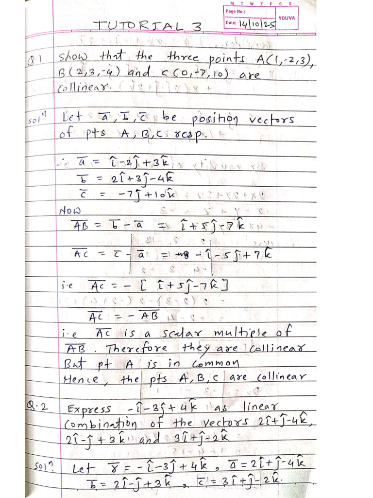 Maths Tutorial 3 | PDF