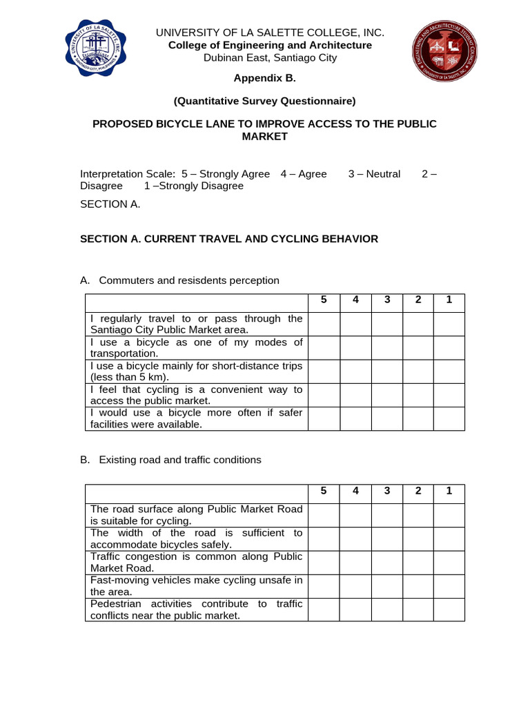Questionaire | PDF | Road | Lane