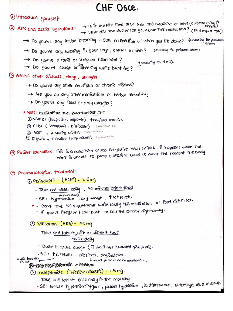 CHF OSCE | PDF