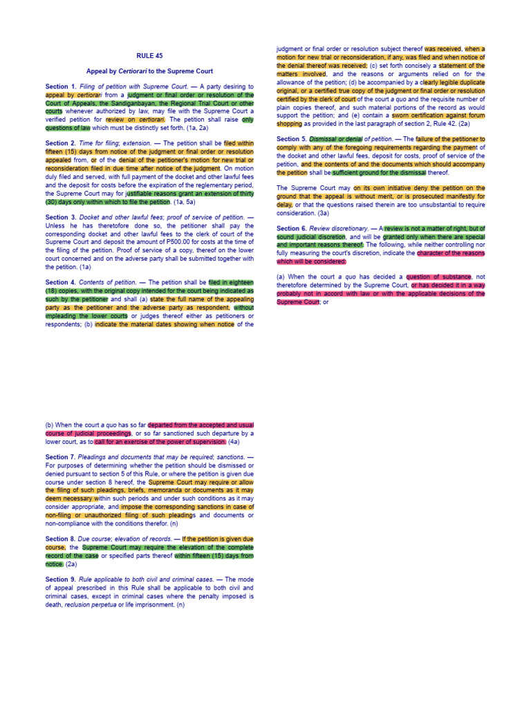 Rule 45-65 | PDF | Judgment (Law) | Supreme Court Of The United States