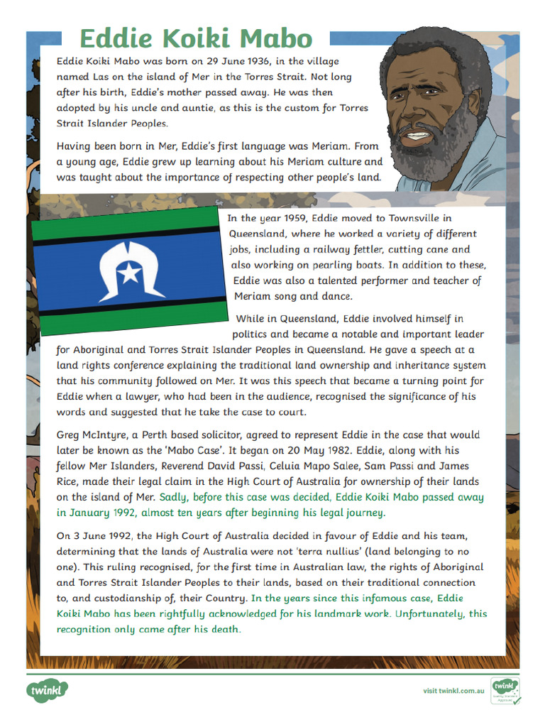 Eddie Mabo Fact File | PDF