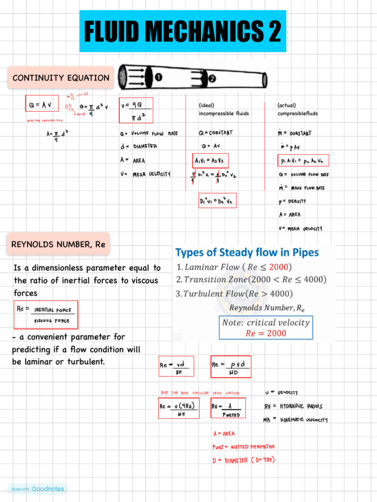 Fluid Mechanics 2: Continuity Equation | PDF | Fluid Dynamics | Process ...
