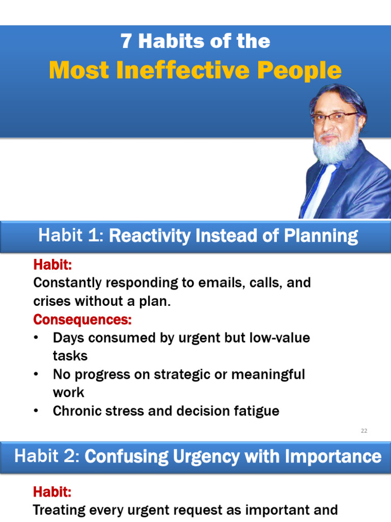7 Habits Time Management 20-1-26 DR Muqeem | PDF