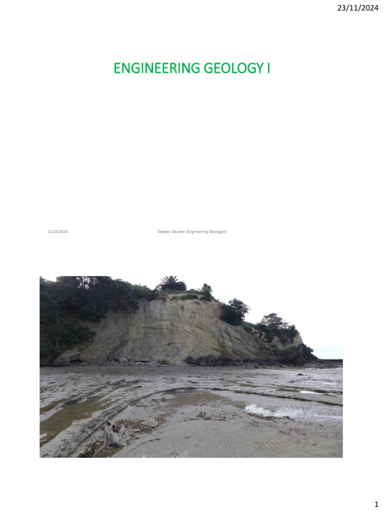 Chapter 1 - Engineering Geology | PDF | Geology | Rock (Geology)
