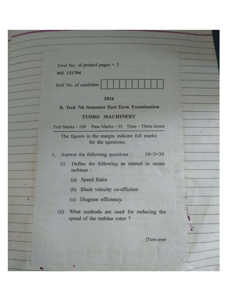 7 Sem Question Paper | PDF