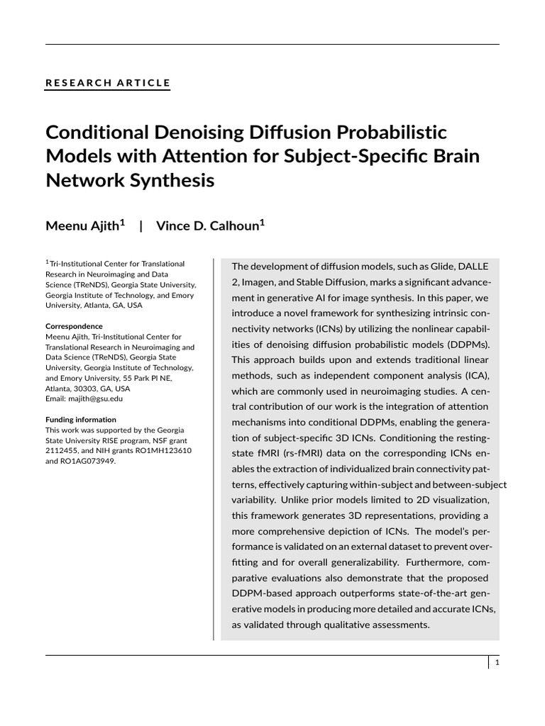 Conditional Denoising Diffusion Probabilistic Mode | PDF | Functional ...