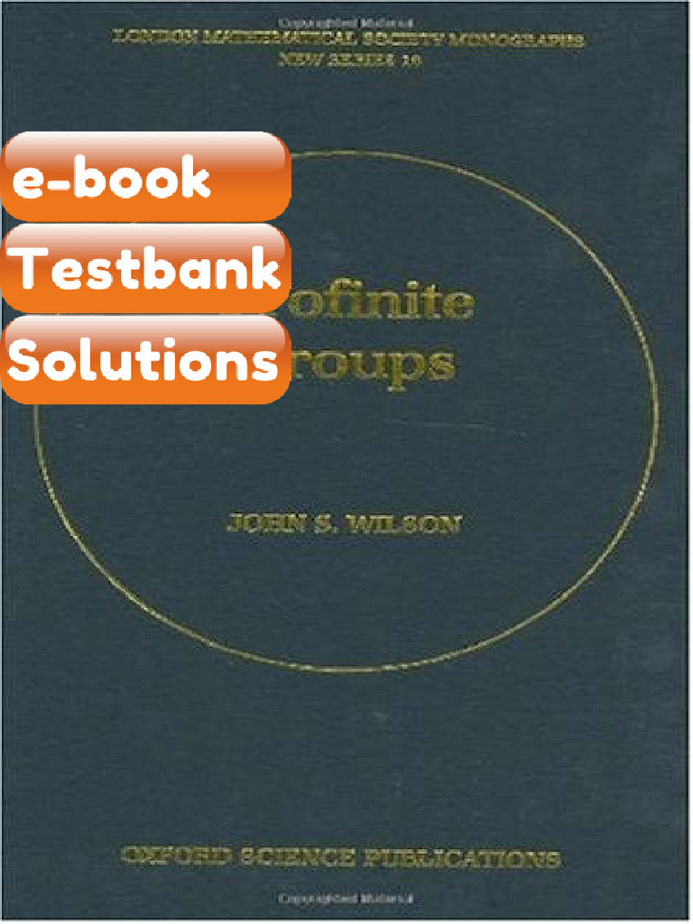 Testbank - Profinite Groups | PDF | Subscription Business Model ...