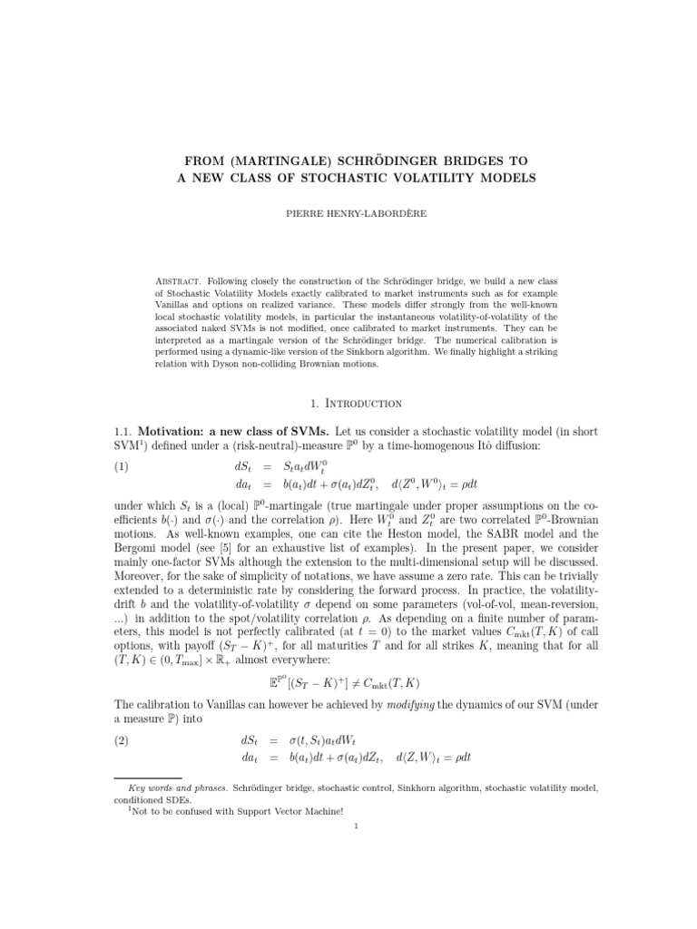 (2019) From (Martingale) Schrodinger Bridges To A New Class of ...