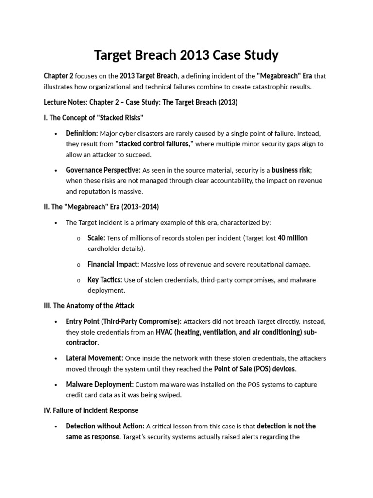 Target Breach 2013 Case Study | PDF | Point Of Sale | Malware
