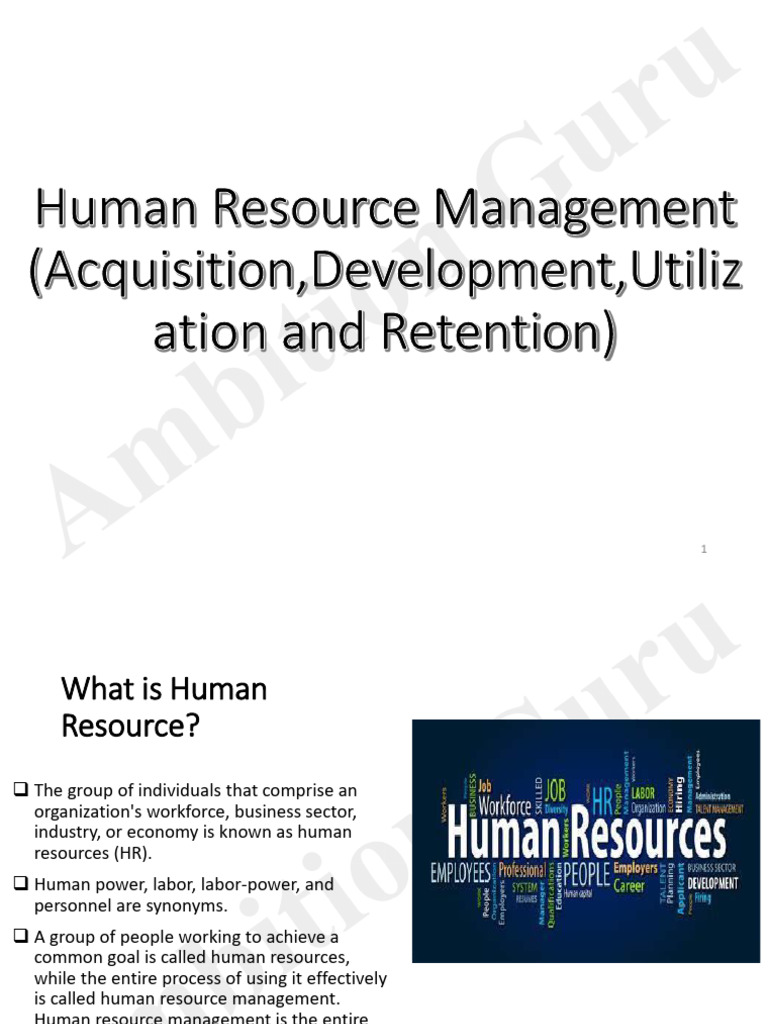 Human Resource Management Acquisition Development Utilization and ...