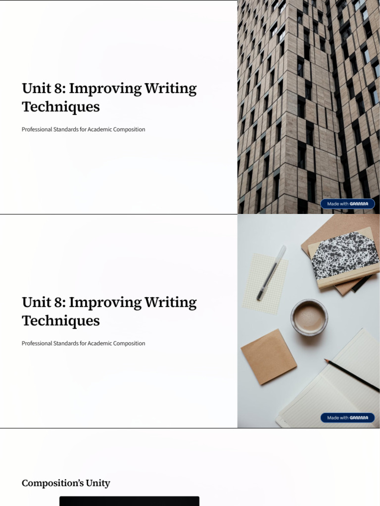 Unit 8 Improving Writing Techniques | PDF | Information | Page Layout