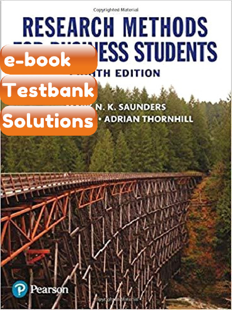 Testbank - Research Methods For Business Students 8th Edition by Mark N ...