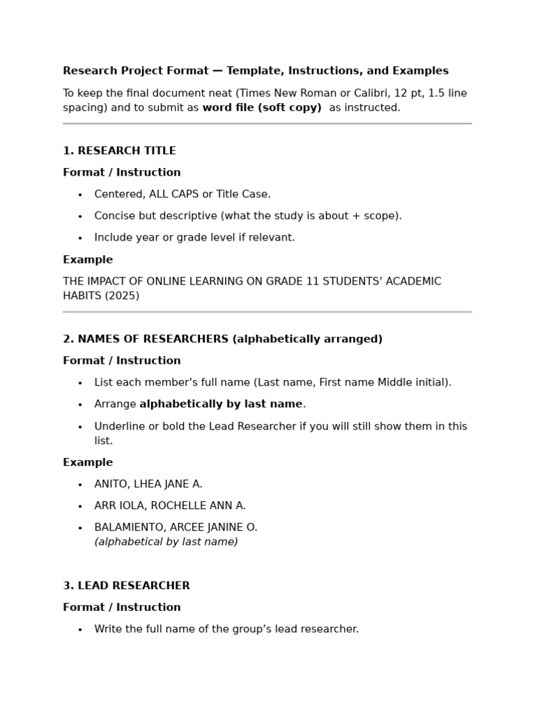 Research Project Format | PDF | Educational Technology | Apa Style
